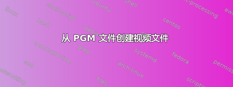 从 PGM 文件创建视频文件