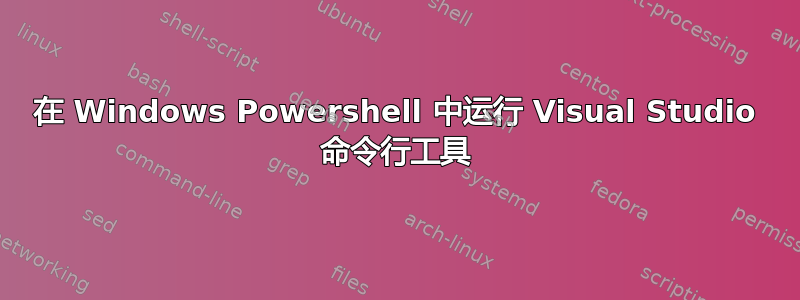 在 Windows Powershell 中运行 Visual Studio 命令行工具