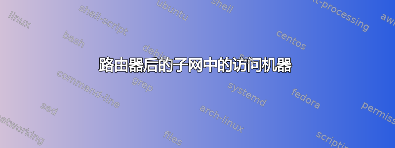 路由器后的子网中的访问机器