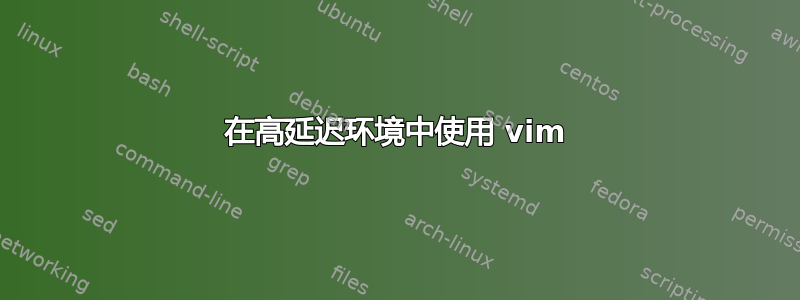 在高延迟环境中使用 vim