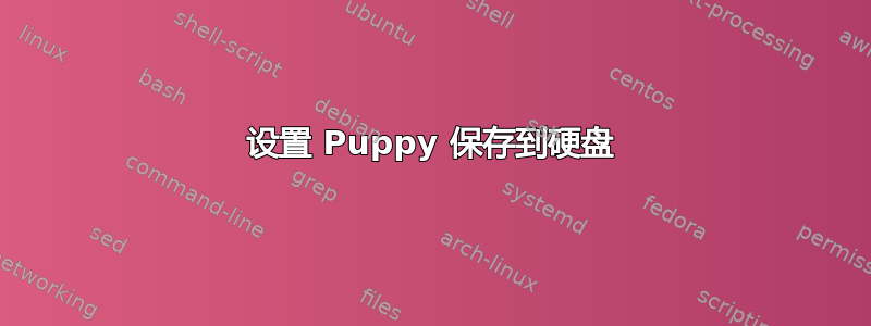 设置 Puppy 保存到硬盘