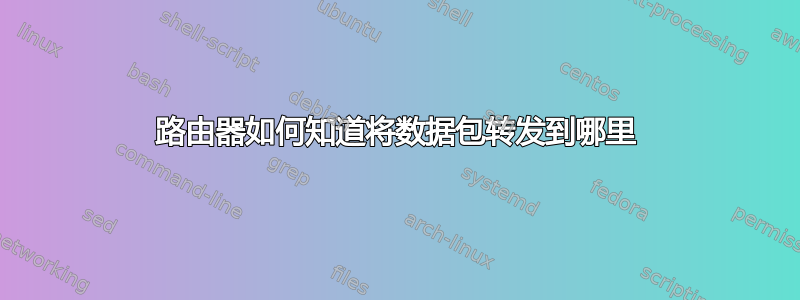 路由器如何知道将数据包转发到哪里