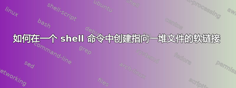 如何在一个 shell 命令中创建指向一堆文件的软链接