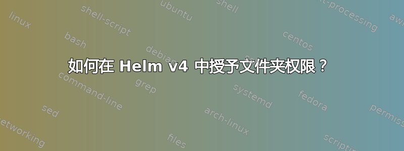 如何在 Helm v4 中授予文件夹权限？