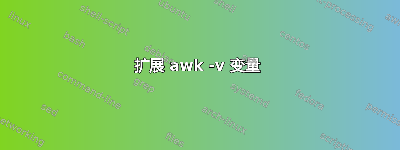 扩展 awk -v 变量