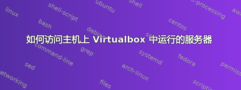 如何访问主机上 Virtualbox 中运行的服务器