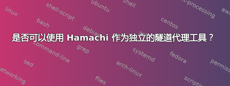 是否可以使用 Hamachi 作为独立的隧道代理工具？