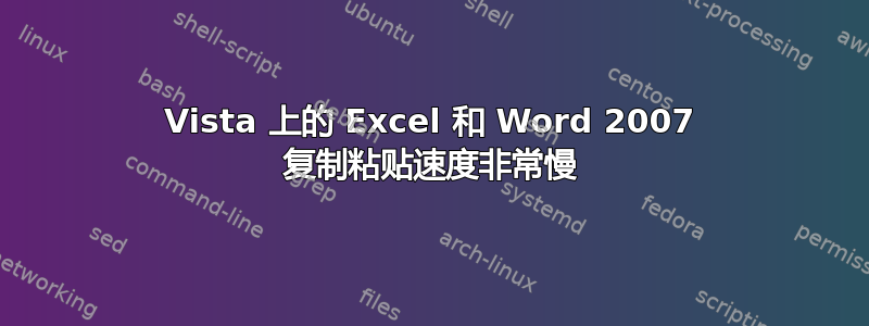 Vista 上的 Excel 和 Word 2007 复制粘贴速度非常慢