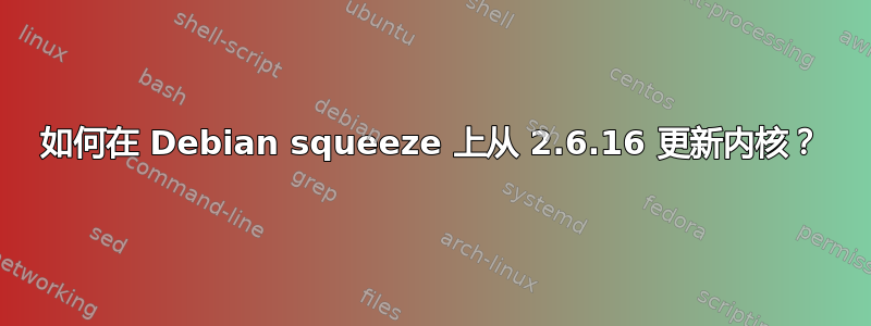 如何在 Debian squeeze 上从 2.6.16 更新内核？