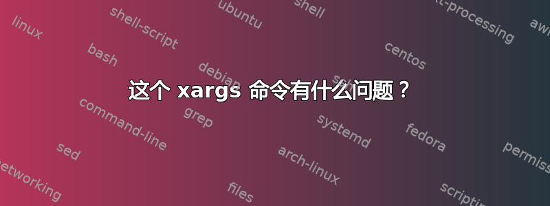 这个 xargs 命令有什么问题？