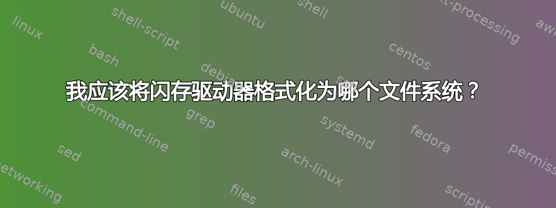 我应该将闪存驱动器格式化为哪个文件系统？