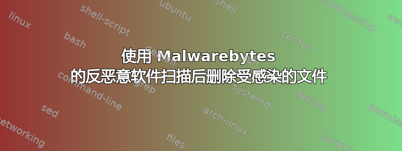 使用 Malwarebytes 的反恶意软件扫描后删除受感染的文件