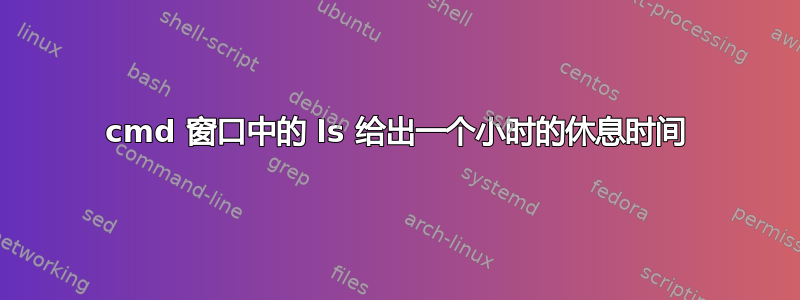 cmd 窗口中的 ls 给出一个小时的休息时间