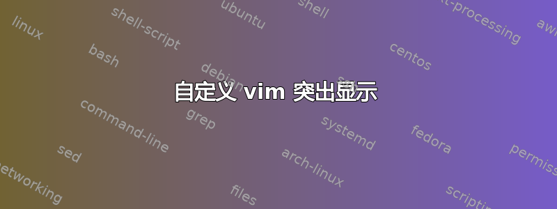 自定义 vim 突出显示