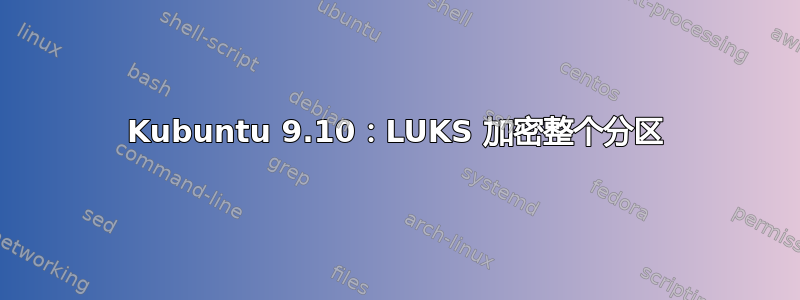 Kubuntu 9.10：LUKS 加密整个分区