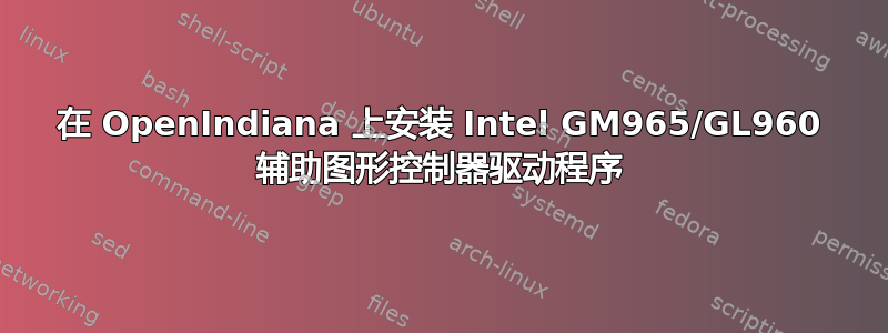 在 OpenIndiana 上安装 Intel GM965/GL960 辅助图形控制器驱动程序