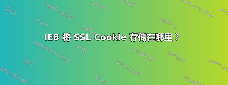 IE8 将 SSL Cookie 存储在哪里？