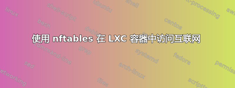 使用 nftables 在 LXC 容器中访问互联网