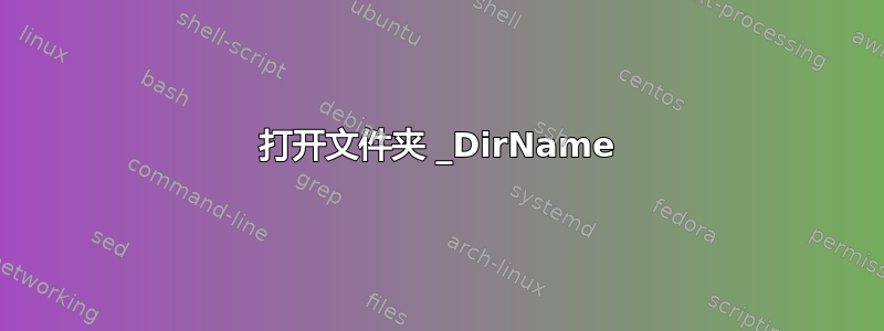 打开文件夹 _DirName