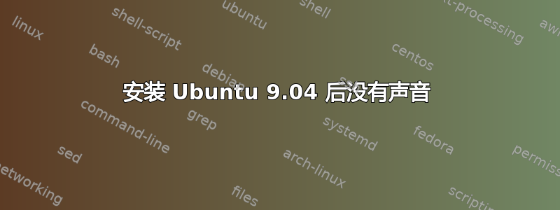 安装 Ubuntu 9.04 后没有声音