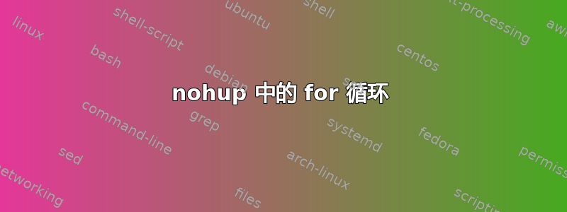 nohup 中的 for 循环