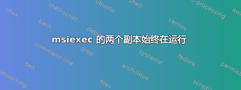 msiexec 的两个副本始终在运行