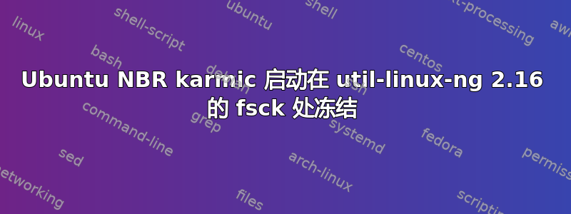 Ubuntu NBR karmic 启动在 util-linux-ng 2.16 的 fsck 处冻结