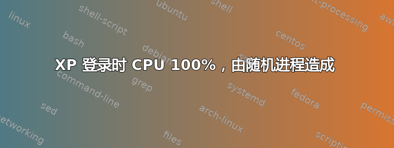 XP 登录时 CPU 100%，由随机进程造成