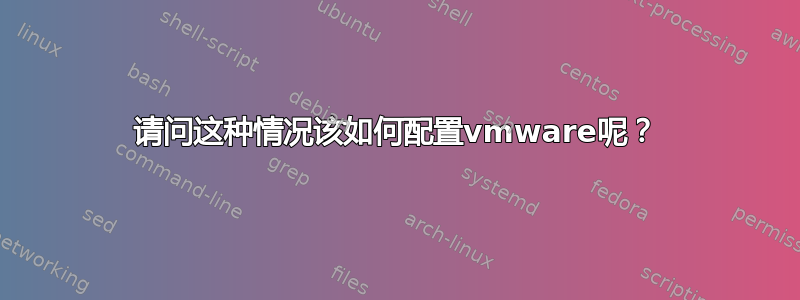 请问这种情况该如何配置vmware呢？