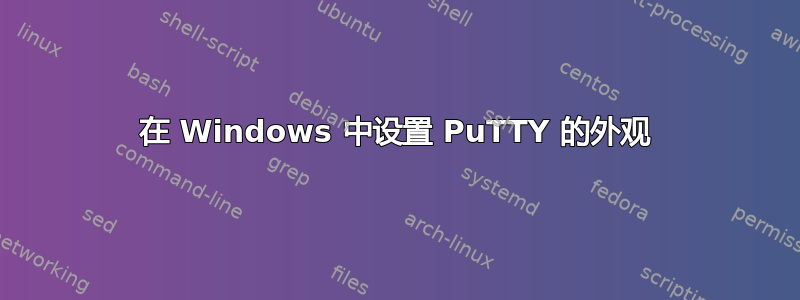 在 Windows 中设置 PuTTY 的外观