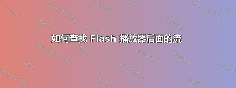 如何查找 Flash 播放器后面的流