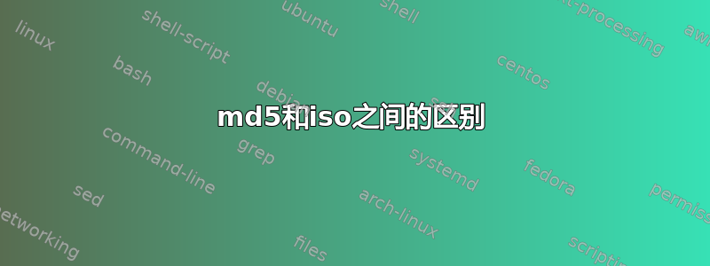 md5和iso之间的区别