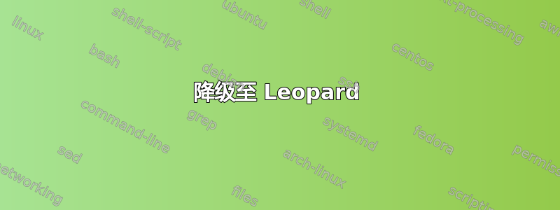 降级至 Leopard