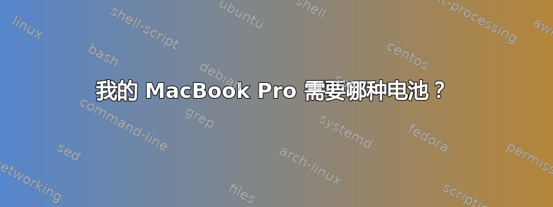 我的 MacBook Pro 需要哪种电池？