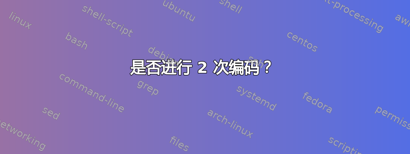 是否进行 2 次编码？