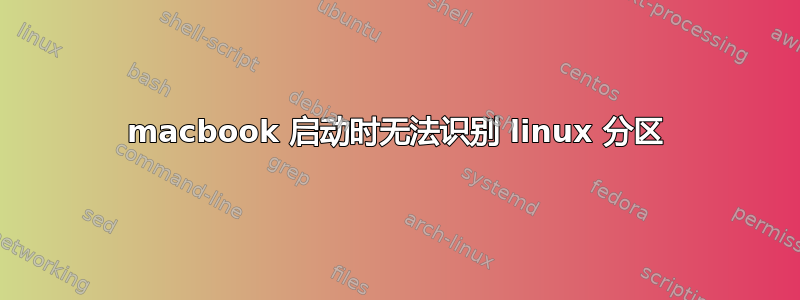 macbook 启动时无法识别 linux 分区