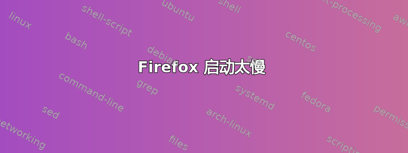 Firefox 启动太慢