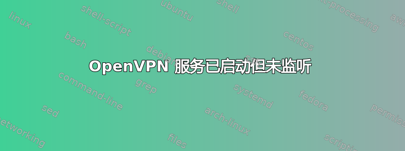 OpenVPN 服务已启动但未监听