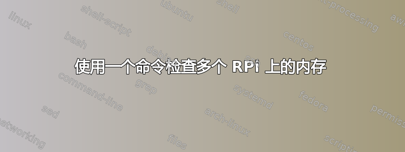 使用一个命令检查多个 RPi 上的内存