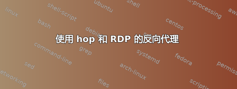 使用 hop 和 RDP 的反向代理