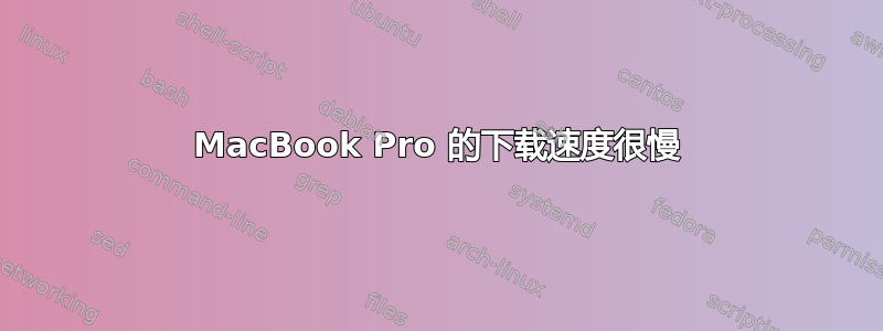 MacBook Pro 的下载速度很慢