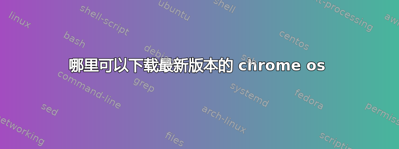 哪里可以下载最新版本的 chrome os