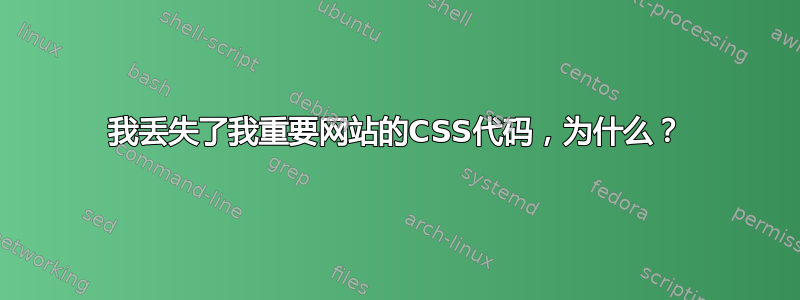 我丢失了我重要网站的CSS代码，为什么？