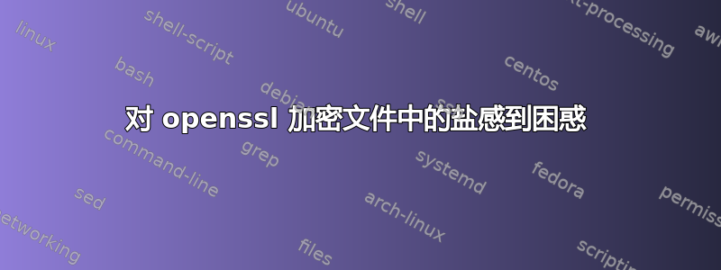 对 openssl 加密文件中的盐感到困惑