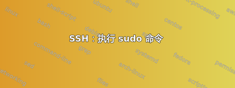 SSH：执行 sudo 命令