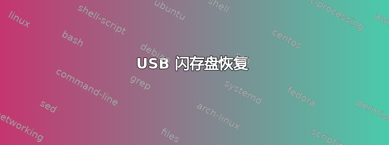 USB 闪存盘恢复