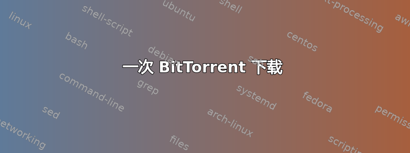 一次 BitTorrent 下载