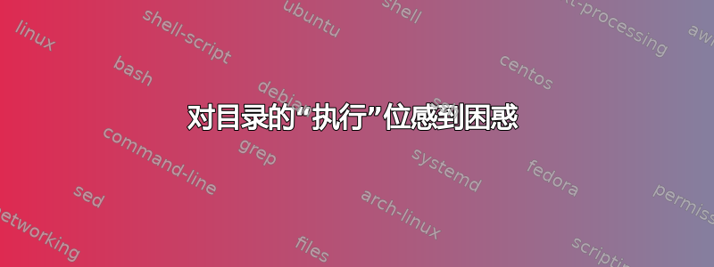 对目录的“执行”位感到困惑