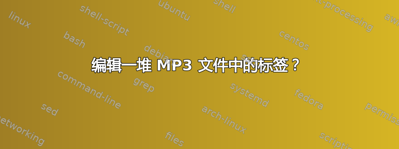 编辑一堆 MP3 文件中的标签？