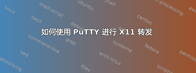 如何使用 PuTTY 进行 X11 转发